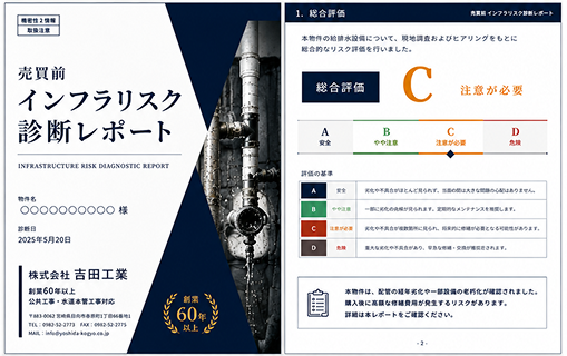 インフラリスク診断レポートの見本